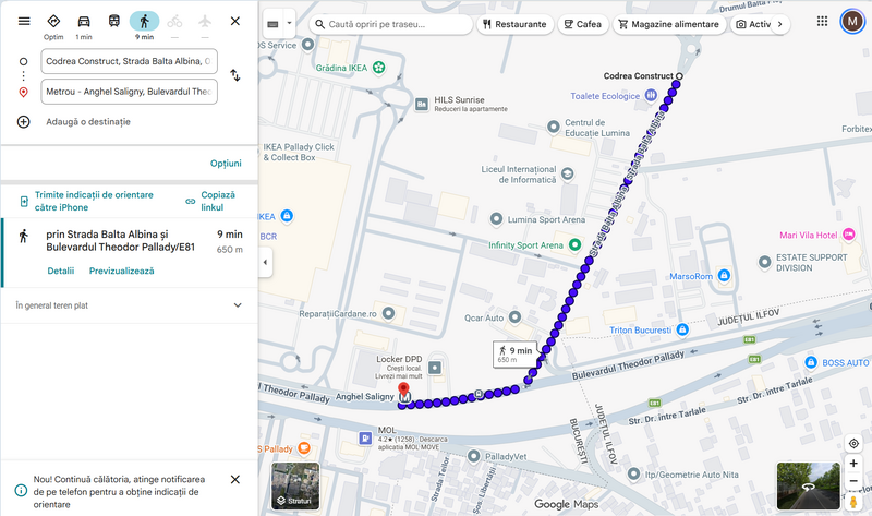 Theodor Pallady Garsoniera  9 minute pana la metrou Anghel Saligny